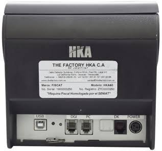 Impresora Fiscal HKA80 Vista Posterior